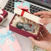 Rectangular butterfly companion hand gift box, simple lipstick and perfume gift packaging box, birthday present, top and bottom cover gift box Application Scenario